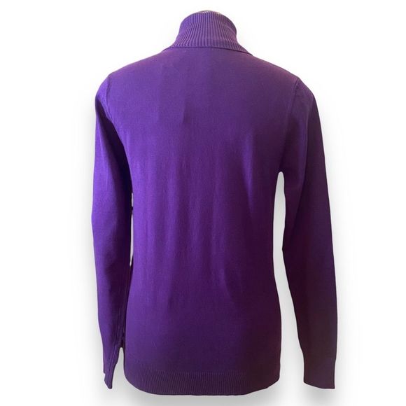 🎈NWT Yawove Purple Turtleneck  Sweater Top Size  Small - Picture 4 of 8